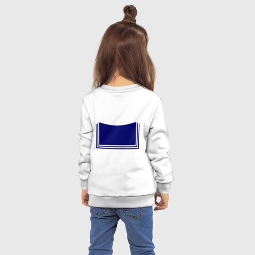 Детский свитшот хлопок Форма моряка, цвет белый - фото 4