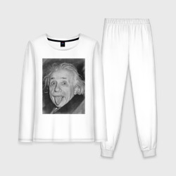 Женская пижама с лонгсливом хлопок Энштейн язык