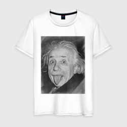 Мужская футболка хлопок Энштейн язык