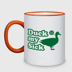 Кружка двухцветная Duck My Sick. Beeeatch