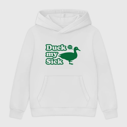 Мужская толстовка без начеса хлопок Duck My Sick. Beeeatch