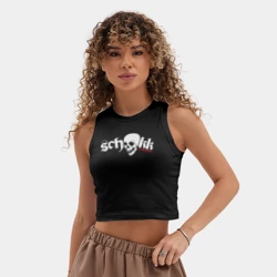 Женская укороченная майка-топ хлопок Schokk - фото 2
