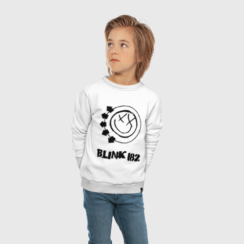 Детский свитшот хлопок Blink 182, цвет белый - фото 5