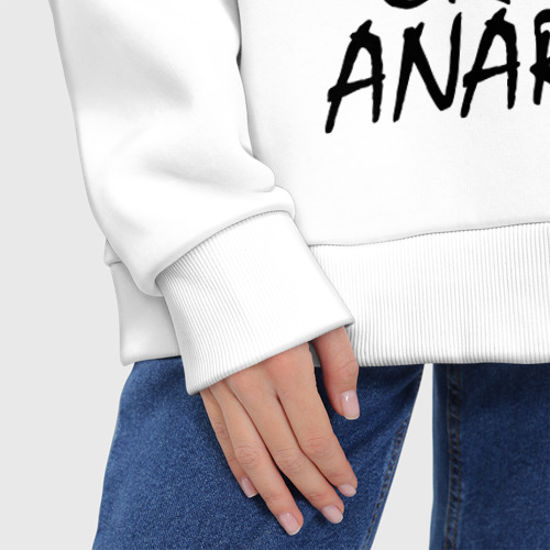 Женское худи Oversize хлопок Create anarchy, цвет белый - фото 8