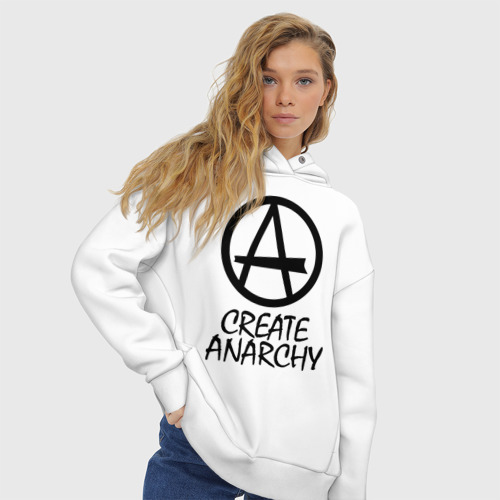 Женское худи Oversize хлопок Create anarchy - фото 4