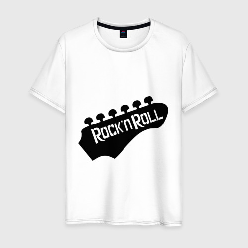 Мужская футболка хлопок Rock-n-roll, цвет белый