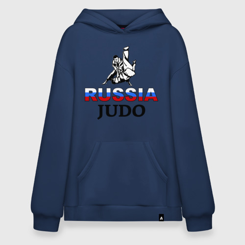 Худи SuperOversize хлопок Russia judo, цвет темно-синий