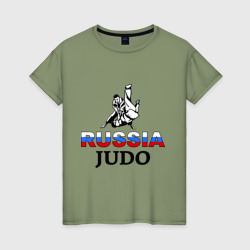 Женская футболка хлопок Russia judo