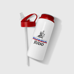 Бутылка для воды с трубочкой Russia judo - фото 2