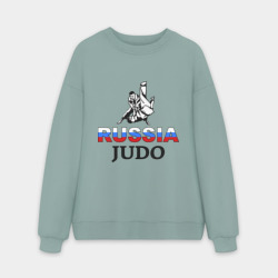 Мужской свитшот oversize без начеса хлопок Russia judo