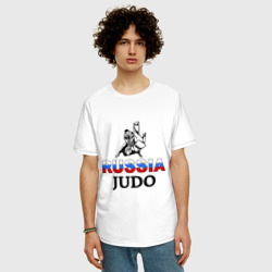 Мужская футболка хлопок Oversize Russia judo - фото 2