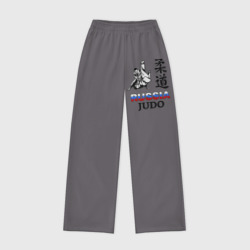 Женские брюки oversize без начеса хлопок Иероглиф борцы Россия