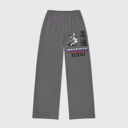 Женские брюки oversize без начеса хлопок Иероглиф борцы Россия