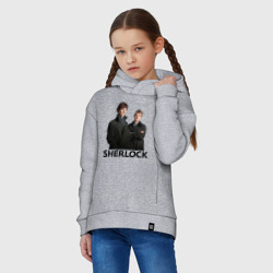 Детское худи Oversize хлопок Шерлок надпись полноцвет - фото 2
