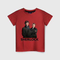 Детская футболка хлопок Шерлок надпись полноцвет