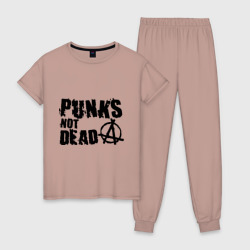 Женская пижама хлопок Punks not dead (2)