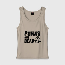 Женская майка хлопок Punks not dead 2