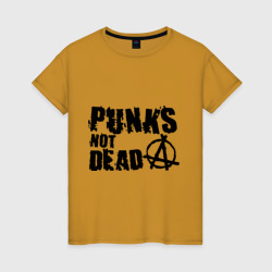 Женская футболка хлопок Punks not dead 2