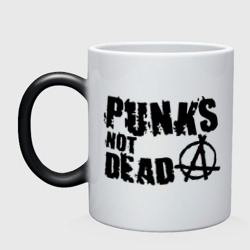 Кружка хамелеон Punks not dead 2