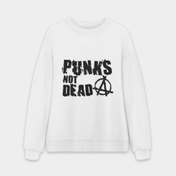 Мужской свитшот oversize без начеса хлопок Punks not dead 2