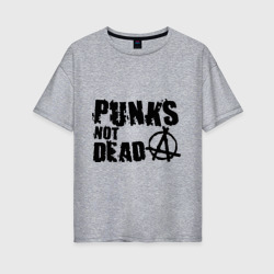 Женская футболка хлопок Oversize Punks not dead 2