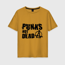 Женская футболка хлопок Oversize Punks not dead 2