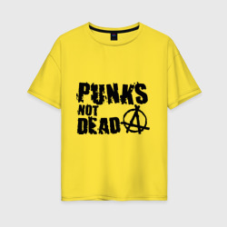 Женская футболка хлопок Oversize Punks not dead 2