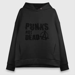 Женское худи Oversize хлопок Punks not dead 2