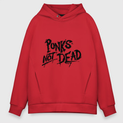 Мужское худи Oversize хлопок Punks not dead