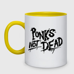 Кружка двухцветная Punks not dead