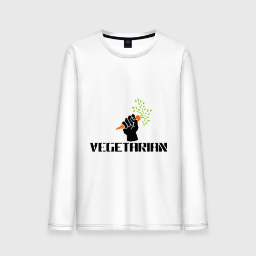 Мужской лонгслив хлопок Vegetarian (Вегетерианство) Фото 01 Мужской лонгслив хлопок Vegetarian (Вегетерианство) Фото 01