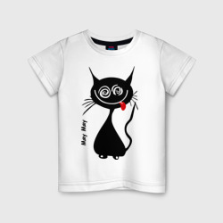 Детская футболка хлопок Кошка Мяу