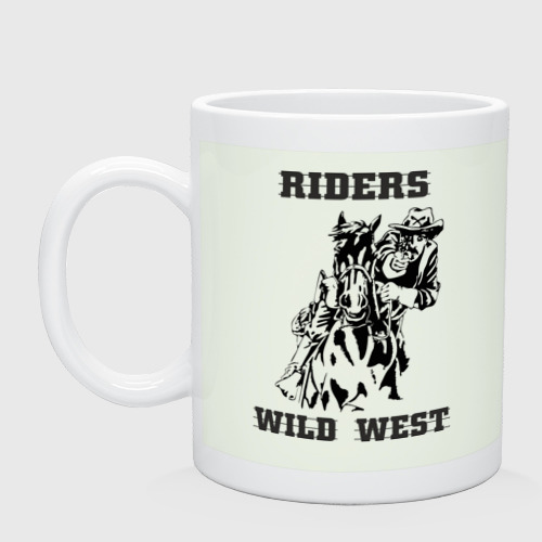 Кружка керамическая riders wild west, цвет фосфор