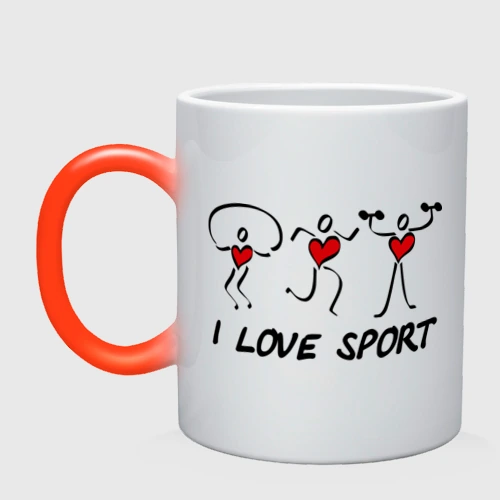 My love sport. Кружка-хамелеон i Love Castiel.