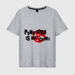 Мужская футболка хлопок Oversize Punk rock is not a crime