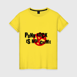 Женская футболка хлопок Punk rock is not a crime