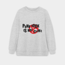 Женский свитшот oversize без начеса хлопок Punk rock is not a crime