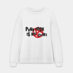 Мужской свитшот oversize без начеса хлопок Punk rock is not a crime