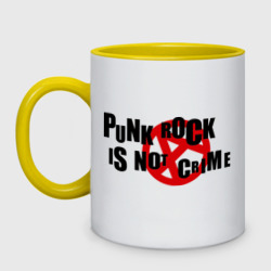 Кружка двухцветная Punk rock is not a crime