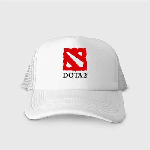 Кепка тракер с сеткой Logo Dota 2, цвет белый