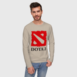 Мужской лонгслив хлопок Logo Dota 2 - фото 2