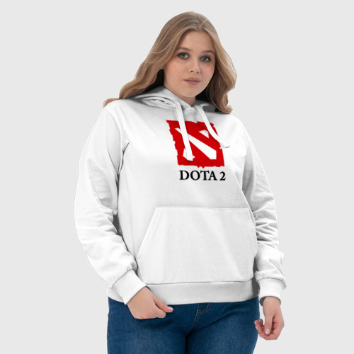 Женская толстовка хлопок Logo Dota 2, цвет белый - фото 6