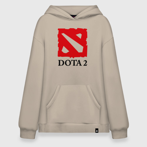 Худи SuperOversize хлопок Logo Dota 2, цвет миндальный