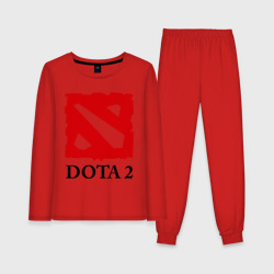 Женская пижама с лонгсливом хлопок Logo Dota 2