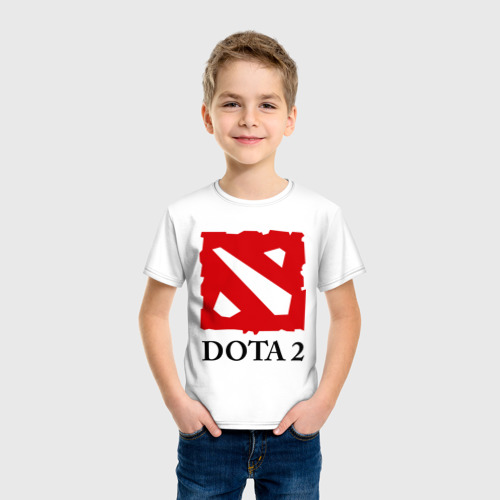 Детская футболка хлопок Logo Dota 2, цвет белый - фото 3