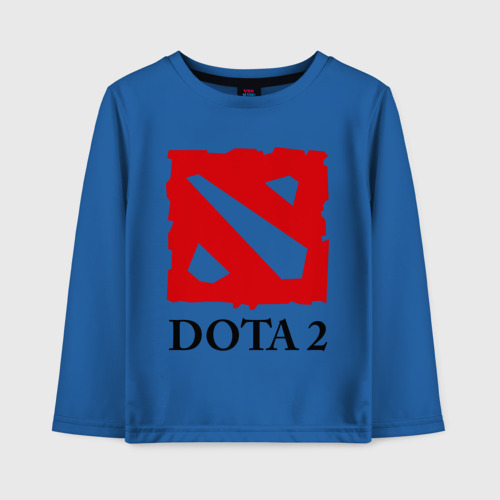 Детский лонгслив хлопок Logo Dota 2, цвет синий