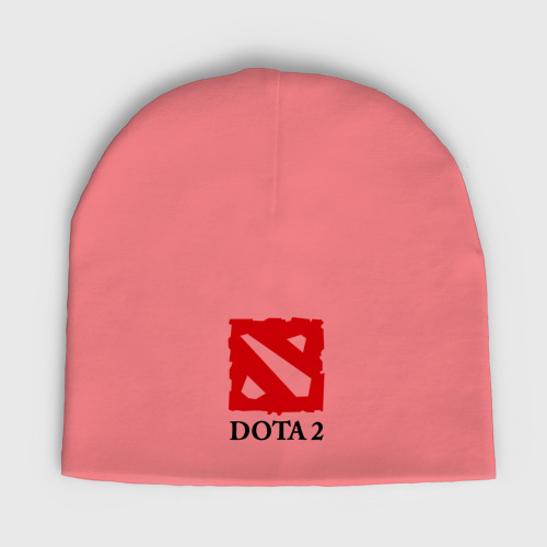 Мужская шапка демисезонная с принтом Logo Dota 2, вид спереди №1