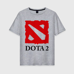 Женская футболка хлопок Oversize Logo Dota 2