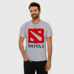 Мужская футболка хлопок Slim Logo Dota 2 - фото 2