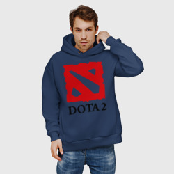 Мужское худи Oversize хлопок Logo Dota 2 - фото 2